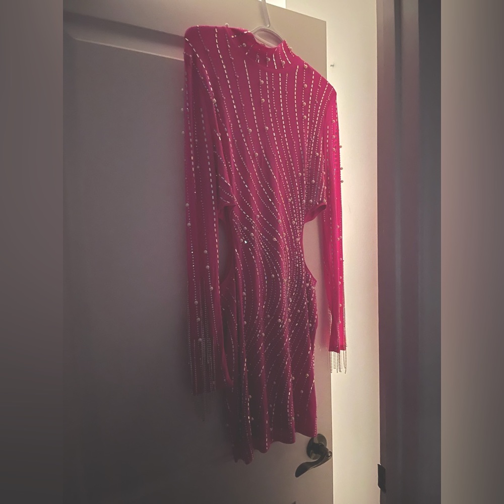 brand new with tags pink cut out dress